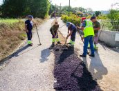 Galeria de Fotos - Reparação de via repõe condições de circulação