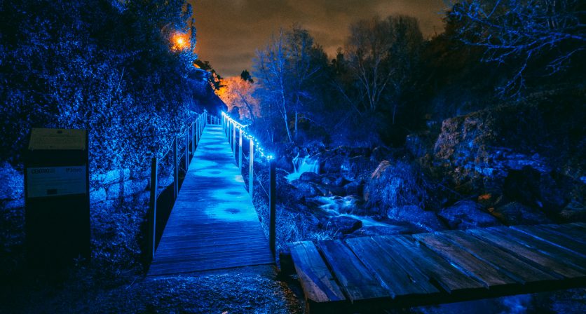 Passadiços coloridos de Vale de Gaios são nesta época natalícia passadiços iluminados